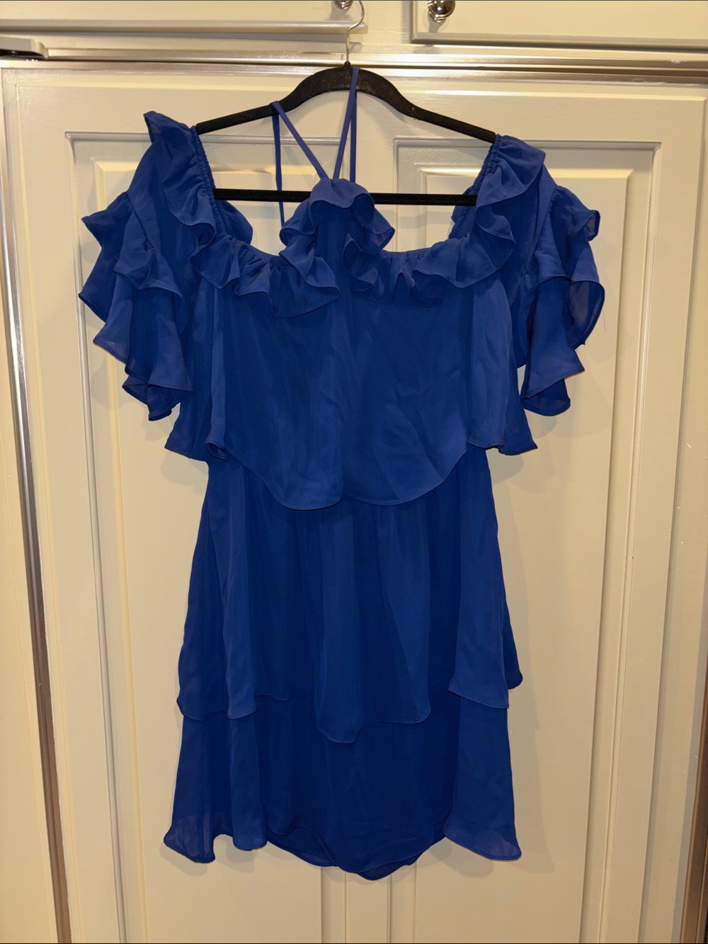 Parker NWT Blue Ruffle  Women's Dress